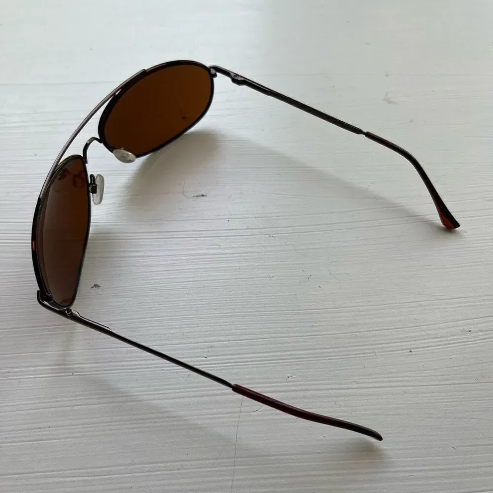 Stauer Flyboy Sunglasses Tortoise Print Metal Frame UV400 Aviator Pilot Style